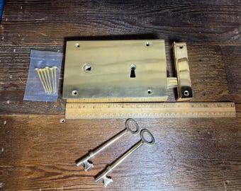 Rim Lever Lock Set SOLID BRASS - Left & Right Hand Available