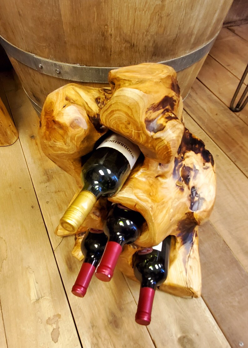 Reclaimed wood 4 Wine Bottle Holder Etsy