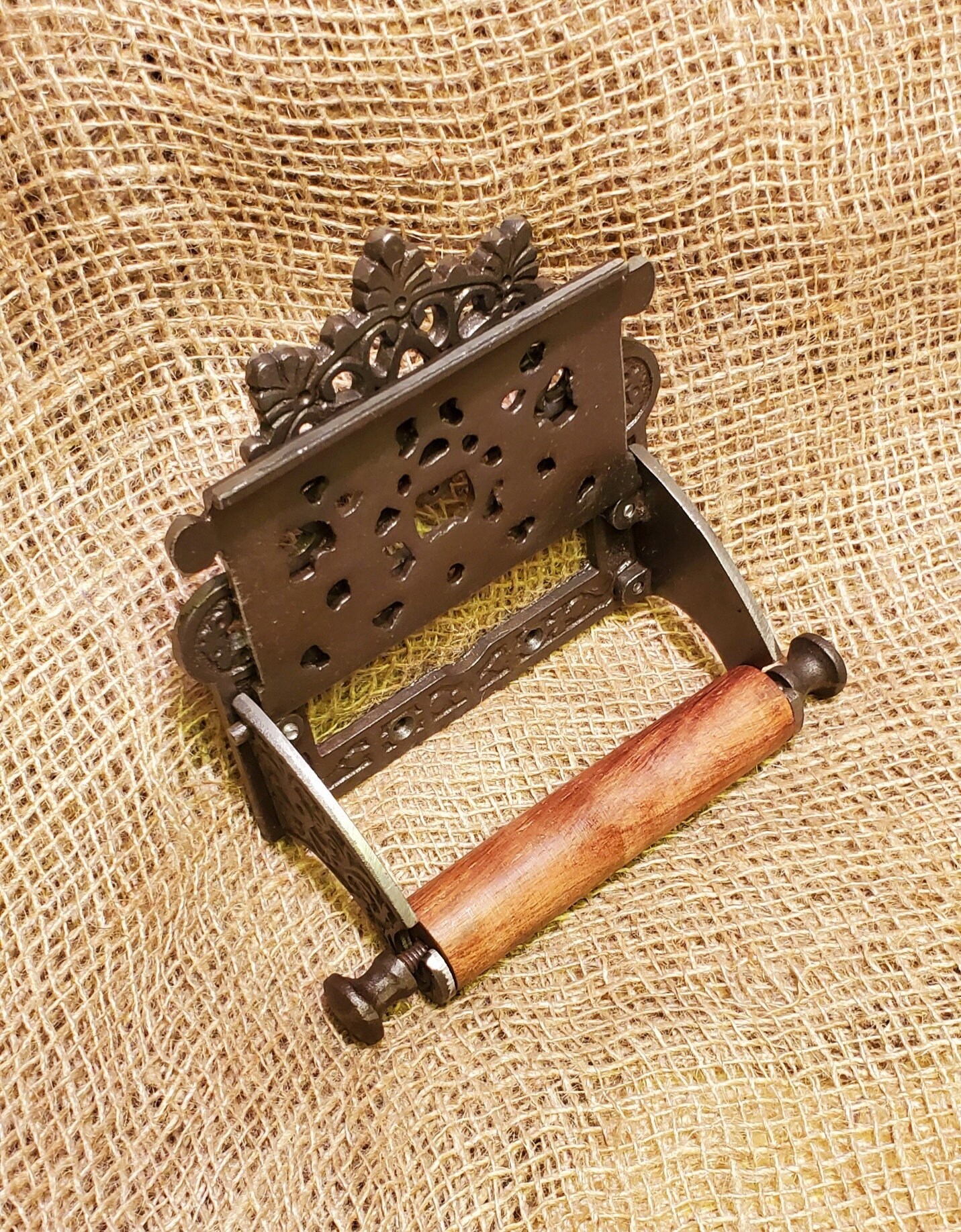 Victorian Toilet Paper Holder With Lid Vintage Antique Iron - Etsy