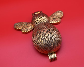 Door Knocker Bee design Cast SOLID BRASS 125mm