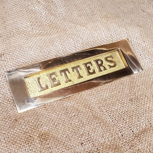 Letter Plate or Plain - Solid Polished Brass