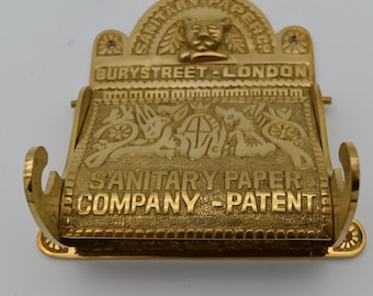 Bury St London - Polished SOLID Brass Toilet Paper Holder