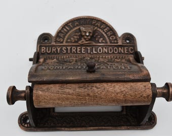 Bury St London cast iron - Antique Copper finish Toilet Paper Holder