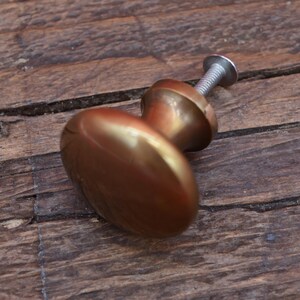 Plain Shaker Round Drawer Knob - Brass and Antique brass