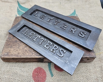 Cast Iron Letter Plate - 2 Sizes - Inner back plate sold separately