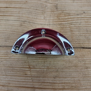 Basic Design - Cup Pull Handle Chrome on Cast Iron 3.5"