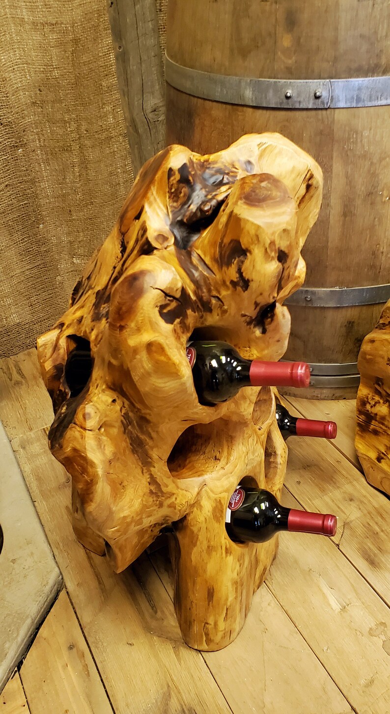 Reclaimed wood 4 Wine Bottle Holder Etsy