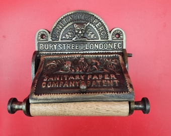 Bury St London cast iron - Antique Brass Finish Toilet Paper Holder