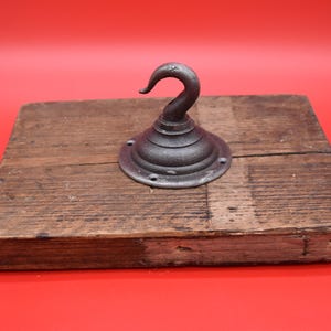 Round Ceiling Flange Hook - Very Heavy Duty - 2 Hook Options