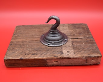Round Ceiling Flange Hook - Very Heavy Duty - 2 Hook Options