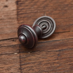 Victorian Vintage cast iron - Round Knob with Back Plate