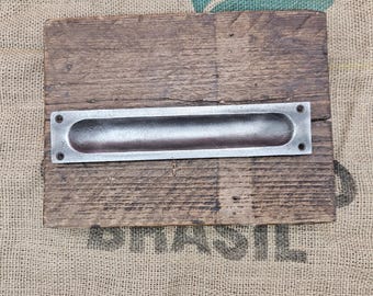 Inset Flush Pull Handle 10" Vintage Antique Iron heavy duty