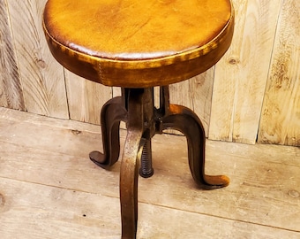 The Jarrat Antique Iron Swivel Stool with no Top