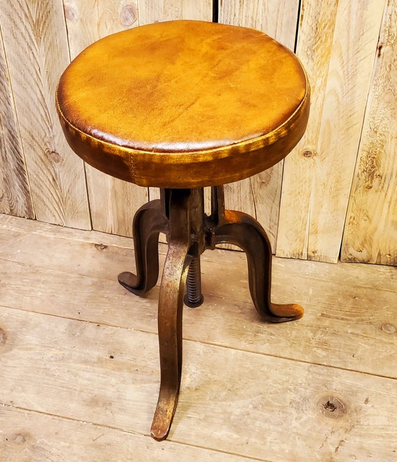 The Jarrat Antique Iron Swivel Stool with no Top