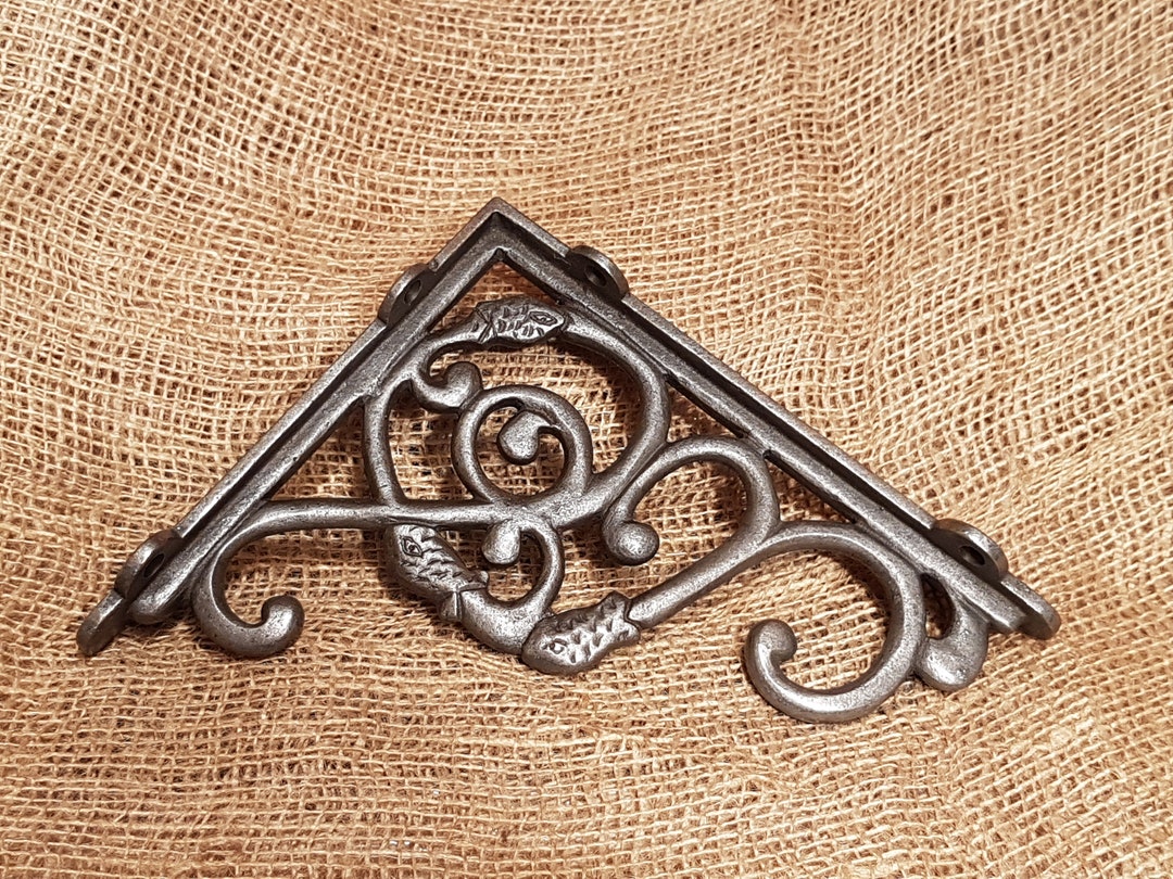 The Dutch Vintage Style Shelf Bracket Cast Antique Iron Etsy
