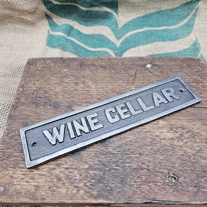 The Wine Cellar Plaque - Cast iron