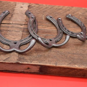 Horse shoe - 3", 4", 6" double robe hook, decorative (3" no hook), cowboy hat(4") image 3