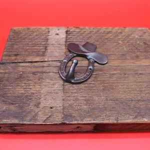 Horse shoe - 3", 4", 6" double robe hook, decorative (3" no hook), cowboy hat(4") image 10