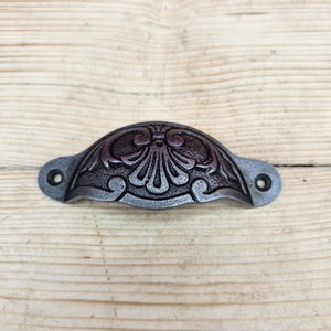 Cup Pull Handle - Fancy Slim Design Antique Iron