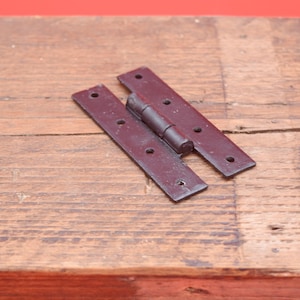 H Hinge Hand Forged Iron Black Beeswax 102mm - 4"