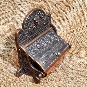 The Bury St London - Antique Copper Vintage Toilet Paper Holder