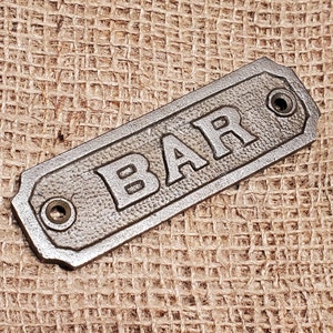 BAR - Cast Iron Plaque