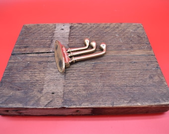 Swivel Hook Triple VICTORIAN Solid Brass or Antique Iron 75mm x 100mm
