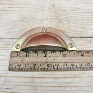 Solid Brass polished Basic Design cup pull handle imagen 2