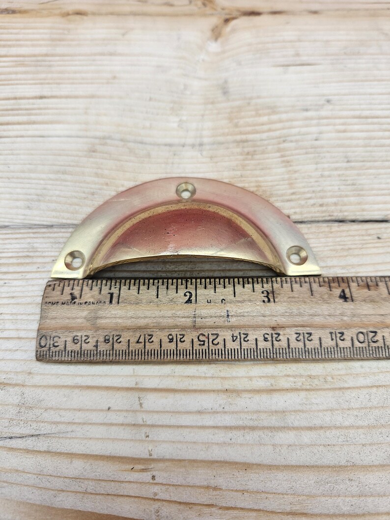 Solid Brass polished Basic Design cup pull handle imagen 2