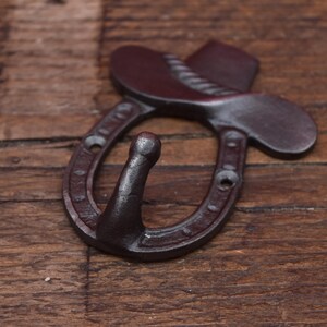 Horse shoe - 3", 4", 6" double robe hook, decorative (3" no hook), cowboy hat(4") image 11