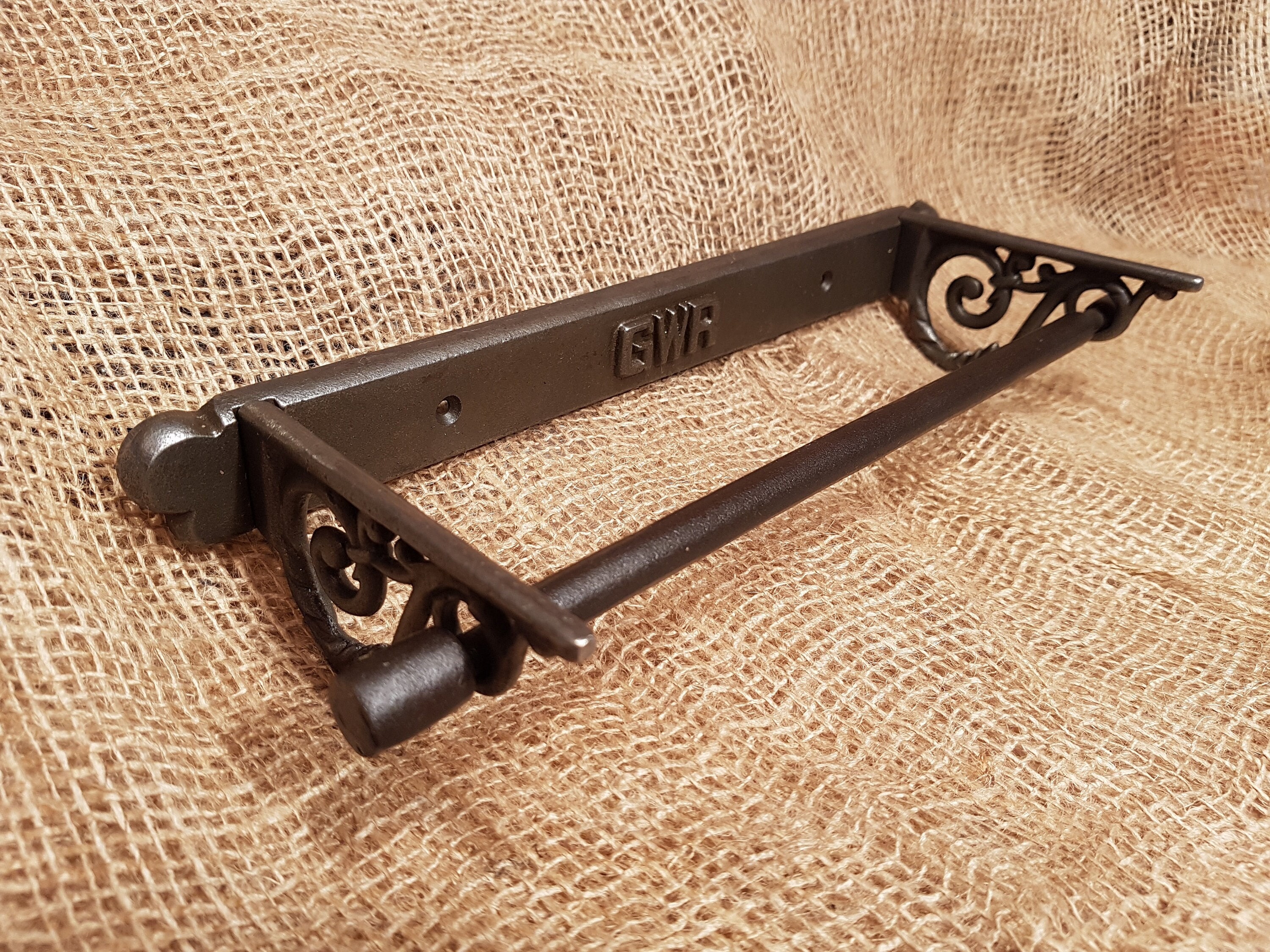 Vintage GWR Cast Iron Hand Towel Rail With Scroll Ends 10 Etsy