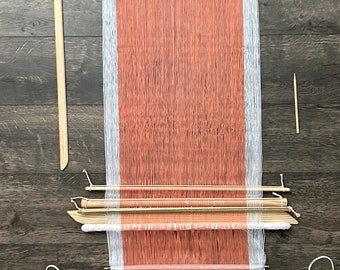 Pre-prepared warp threads//back strap loom//weaving your own textiles//home craft project//loom set up//Back Straps loom/Ready to weave/