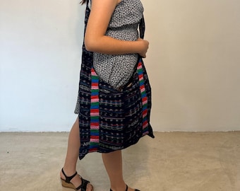 Handgemachte Guatemala Ikat Crossbody Tasche, Webstoff