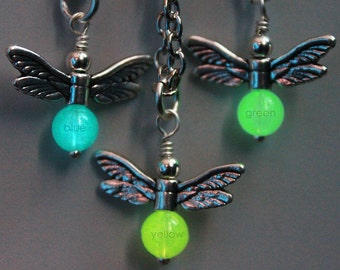 Your choice - glow in the dark firefly necklace