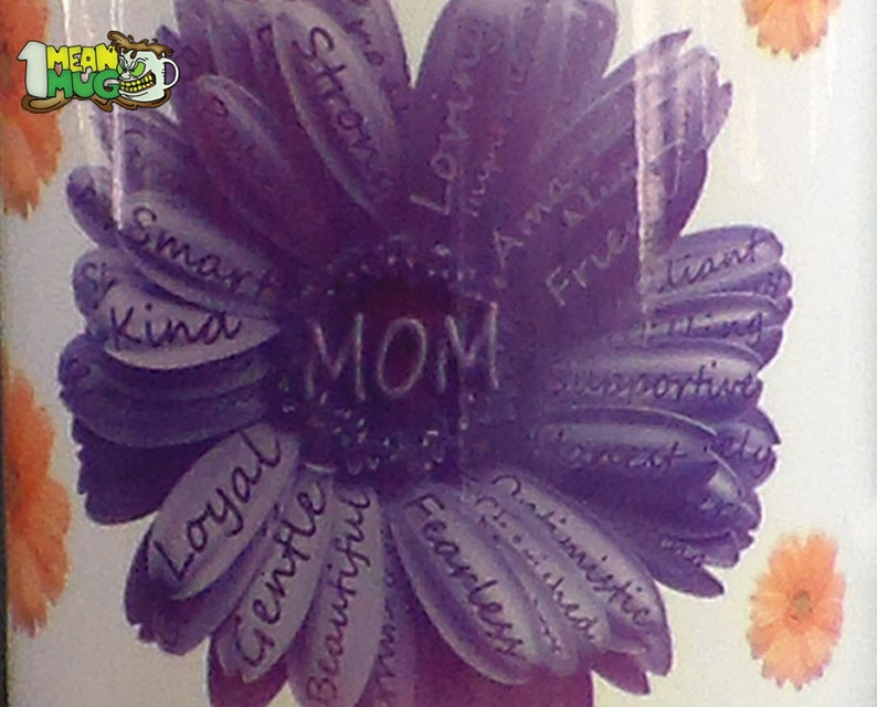 Mother's Day Gerbera Daisies Coffee Mug Purple & Yellow Etsy