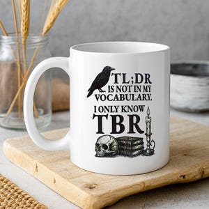 Dark Academia Book Lover Mug: Gothic Skull & Candle 11oz Coffee Cup