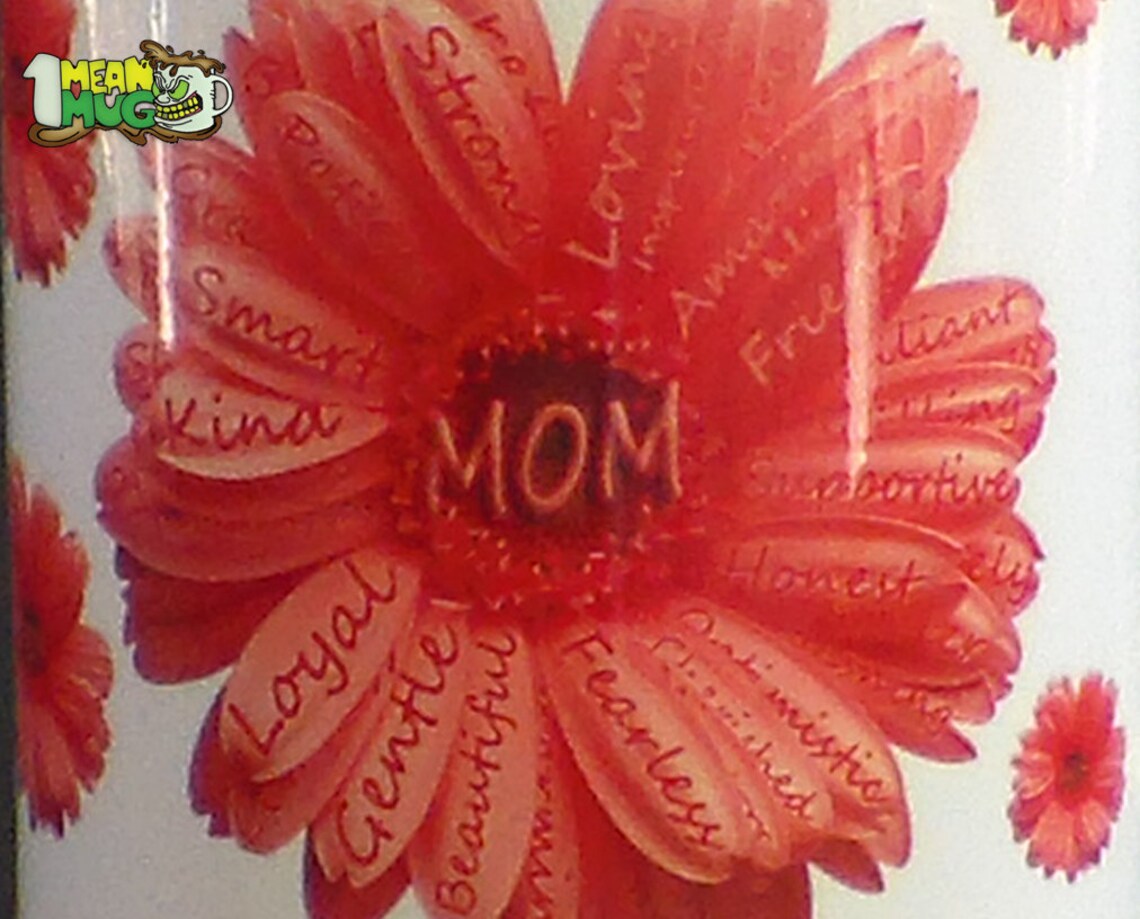 Mother's Day Gerbera Daisies Coffee Mug Light Orange Etsy
