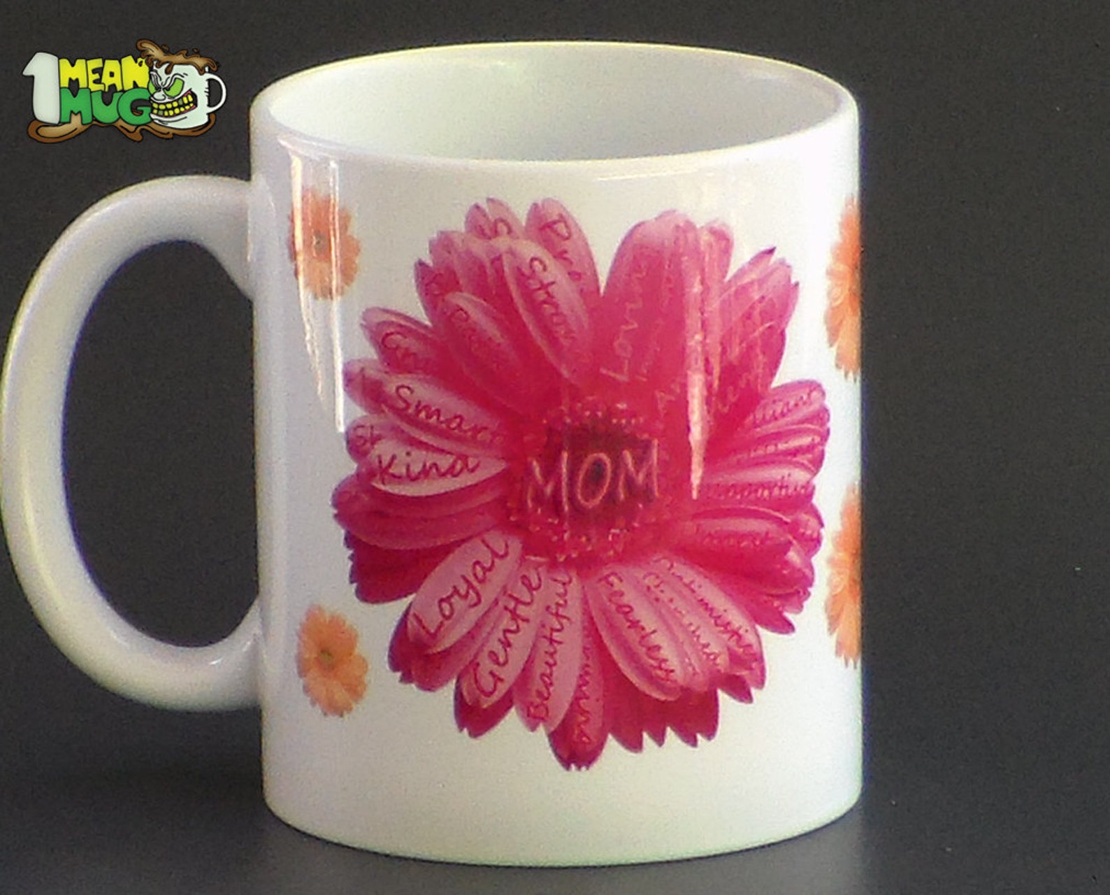 Mother's Day Gerbera Daisies Coffee Mug Pink & Yellow Gerbera Daisies