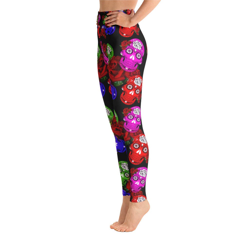 Day of the Dead Yoga Leggingscapri Yoga 