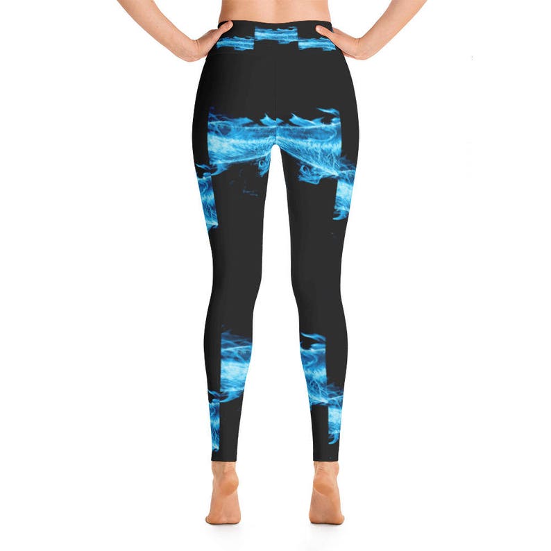 Capri Yoga Pants Sport Stretch Leggings Mommy Me LeggingsYoga Shorts Blue Ice Yoga Leggings Fitness Workout Yoga Pants Joggers Active