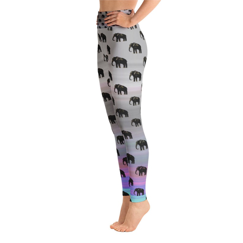 Elephant Yoga LeggingsCapri Yoga Pants Sport Stretch Etsy
