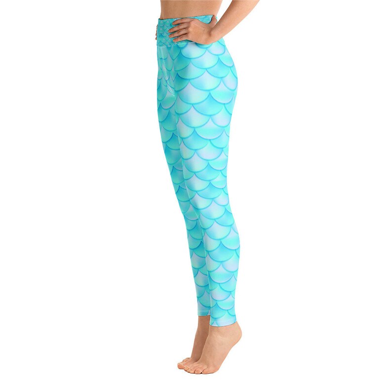 Mermaid Leggings Women Dragon Fish Scale Leggings Reptile Etsy