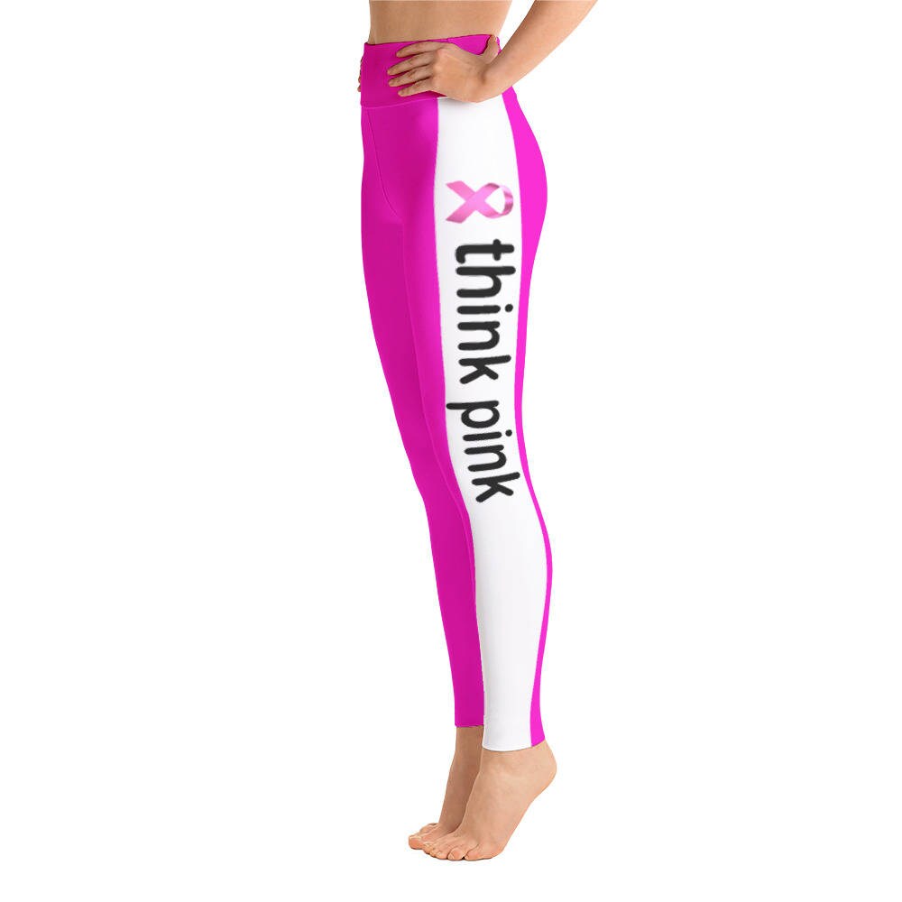 Breast Cancer Think Pink Yoga LeggingsCapri Yoga Pants Sport Etsy
