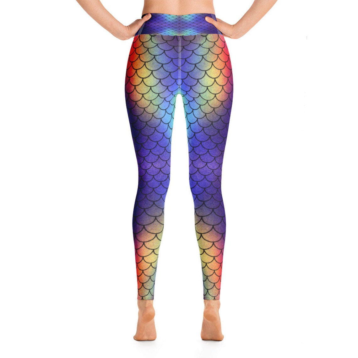 Mermaid Leggings Women Dragon Fish Scale Leggings Reptile Etsy