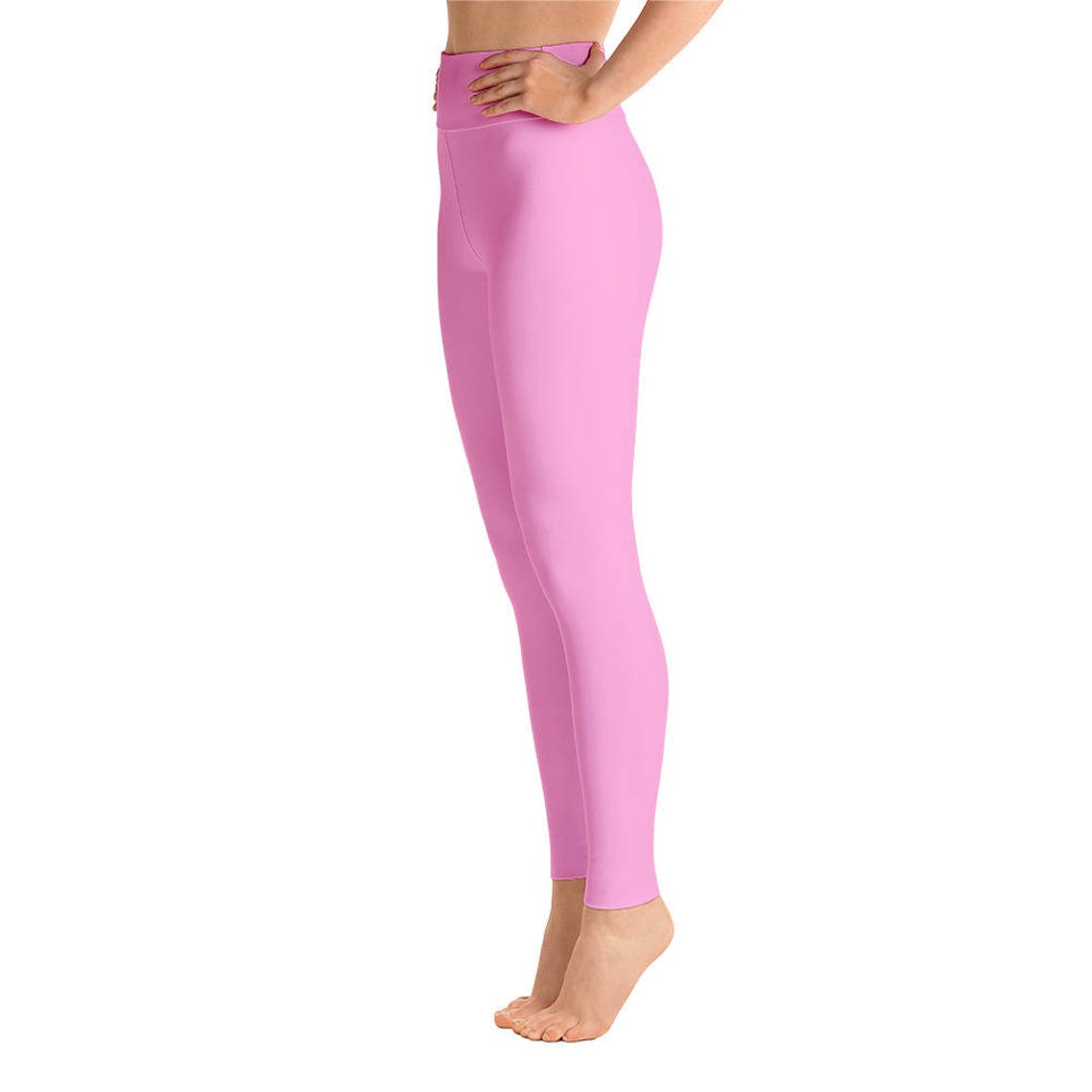 Pink Yoga LeggingsCapri Yoga Pants Sport Stretch Leggings Etsy
