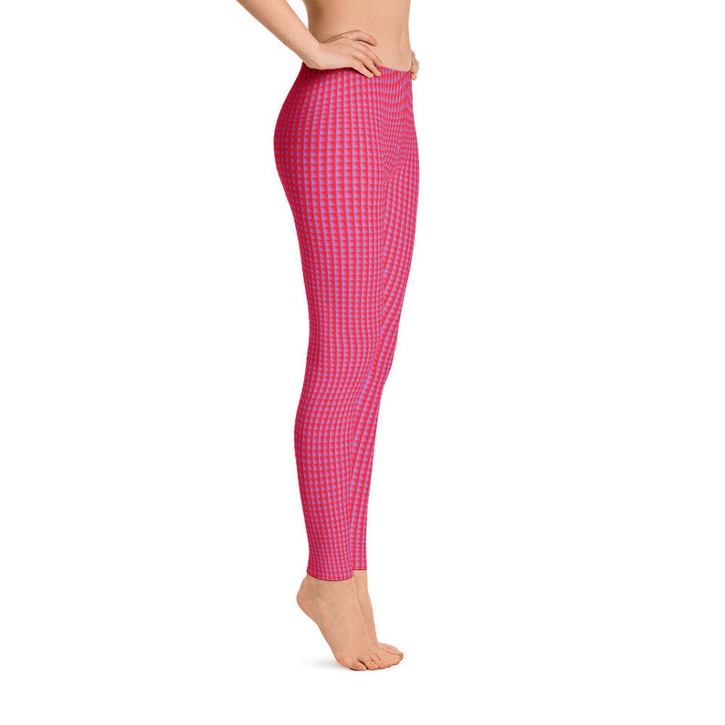High Waist Yoga Shorts Workout Leggings Pink Pattern Womens Leggings Pink Pattern Pants Designer Leggings