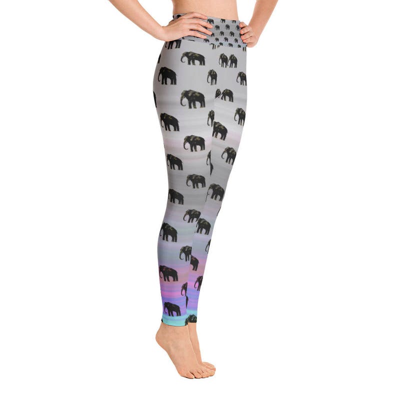 Elephant Yoga LeggingsCapri Yoga Pants Sport Stretch Etsy