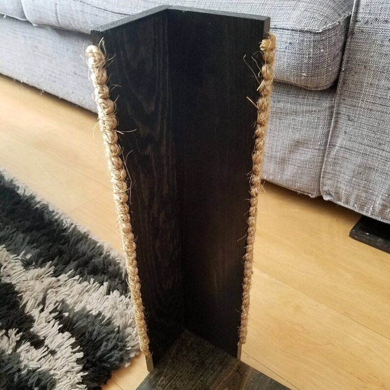 Couch Corner Cat Scratching Post 18 inches Tall Stained Pine Etsy