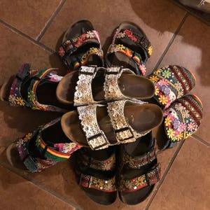 Hippie Birkenstocks  Custom Made to order Any Size/color/combination