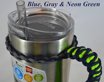 Paracord Tumbler Handle: Fits YETI, Ozark Trail, Bubba Cup - No-Slip Grip